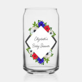 Patriotic Panda Anemone Baby shower Blikvorm Glas (Voorkant)