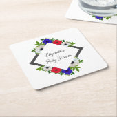 Patriotic Panda Anemone Baby shower Kartonnen Onderzetters (Schuin)