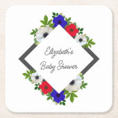 Patriotic Panda Anemone Baby shower Kartonnen Onderzetters (Voorkant)