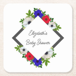 Patriotic Panda Anemone Baby shower Kartonnen Onderzetters