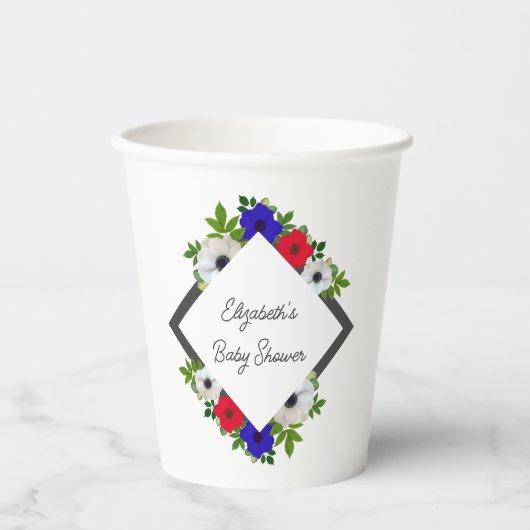 Patriotic Panda Anemone Baby shower Papieren Bekers (Voorkant)