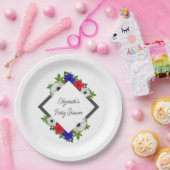 Patriotic Panda Anemone Baby shower Papieren Bordje (Feest)