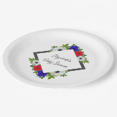 Patriotic Panda Anemone Baby shower Papieren Bordje (Gekanteld)
