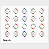 Patriotic Panda Anemone Baby shower Ronde Sticker (Vel)