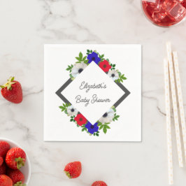 Patriotic Panda Anemone Baby shower Servet