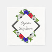 Patriotic Panda Anemone Baby shower Servet (Voorkant)