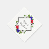 Patriotic Panda Anemone Baby shower Servet (Hoek)