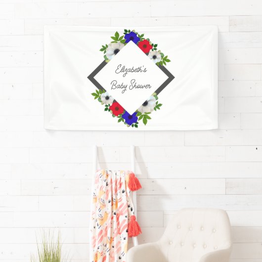Patriotic Panda Anemone Baby shower Spandoek (Insitu)