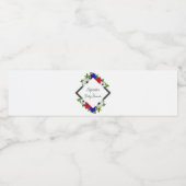 Patriotic Panda Anemone Baby shower Waterfles Etiket (Enkel label)