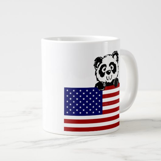 Patriotic Panda Grote Koffiekop (Voorkant rechts)