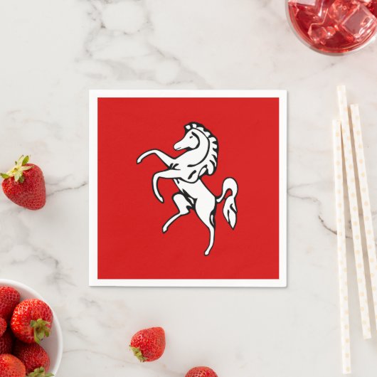 Patriotic paper napkins with flag of Kent, England Servet (Insitu)