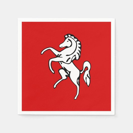 Patriotic paper napkins with flag of Kent, England Servet (Voorkant)