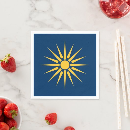 Patriotic paper napkins with flag of Macedonia Servet (Insitu)