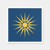 Patriotic paper napkins with flag of Macedonia Servet (Voorkant)