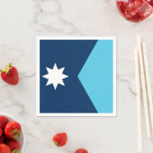 Patriotic paper napkins with flag of Minnesota, US Servet (Insitu)