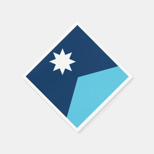 Patriotic paper napkins with flag of Minnesota, US Servet (Hoek)