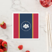 Patriotic paper napkins with flag of Mississippi Servet (Insitu)