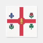 Patriotic paper napkins with flag of Montreal Servet (Voorkant)