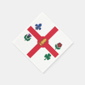 Patriotic paper napkins with flag of Montreal Servet (Hoek)