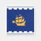 Patriotic paper napkins with flag of Quebec City Servet (Voorkant)