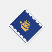 Patriotic paper napkins with flag of Quebec City Servet (Hoek)