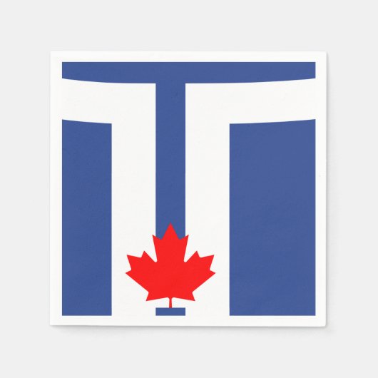 Patriotic paper napkins with flag of Toronto Servet (Voorkant)