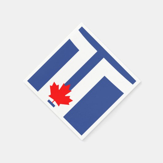 Patriotic paper napkins with flag of Toronto Servet (Hoek)