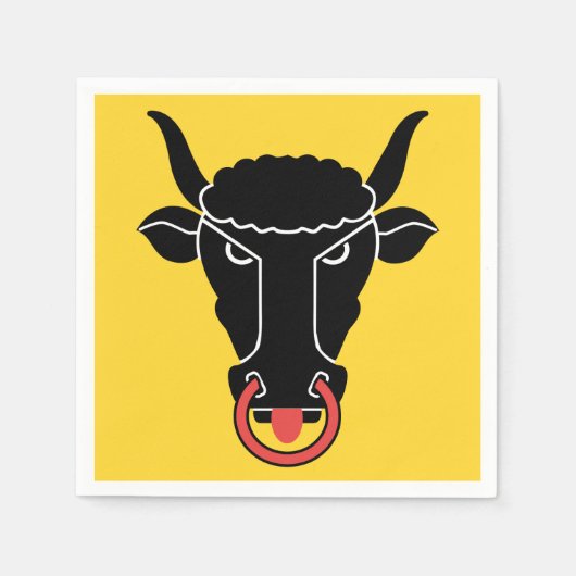 Patriotic paper napkins with flag of Uri, Swiss Servet (Voorkant)