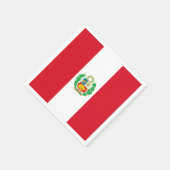 Patriotic paper napkins with Peru flag Servet (Hoek)