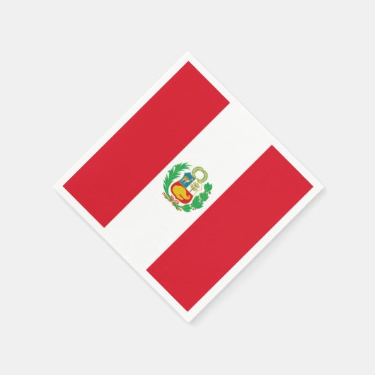 Patriotic paper napkins with Peru flag Servet (Hoek)