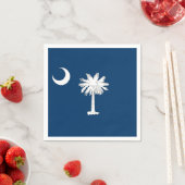 Patriotic paper napkins with South Carolina flag Servetten (Insitu)