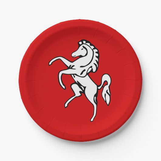 Patriotic paper plate with flag of Kent County Papieren Bordje (Voorkant)