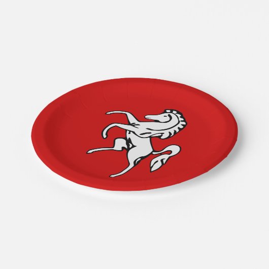 Patriotic paper plate with flag of Kent County Papieren Bordje (Gekanteld)