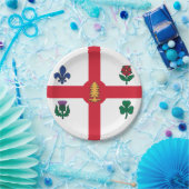 Patriotic paper plate with flag of Montreal Papieren Bordje (Feest)