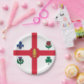 Patriotic paper plate with flag of Montreal Papieren Bordje (Feest)
