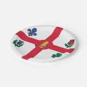 Patriotic paper plate with flag of Montreal Papieren Bordje (Gekanteld)