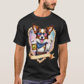 Patriotic Papillon with coffee T-shirt (Voorkant)