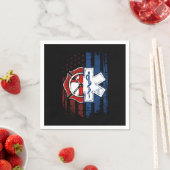 Patriotic Paramedic Firefighter EMT USA Flag EMS Servet (Insitu)