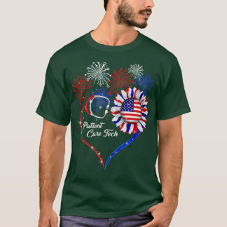 Patriotic Patient Care Tech 4th Of July American F T-shirt