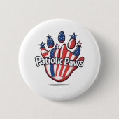 Patriotic Paws - Schattigee Amerikaanse vlag Cat P Ronde Button 5,7 Cm (Voorkant)