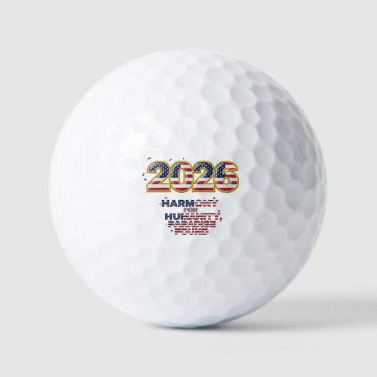 Patriotic Peace Decal Golfballen (Voorkant)