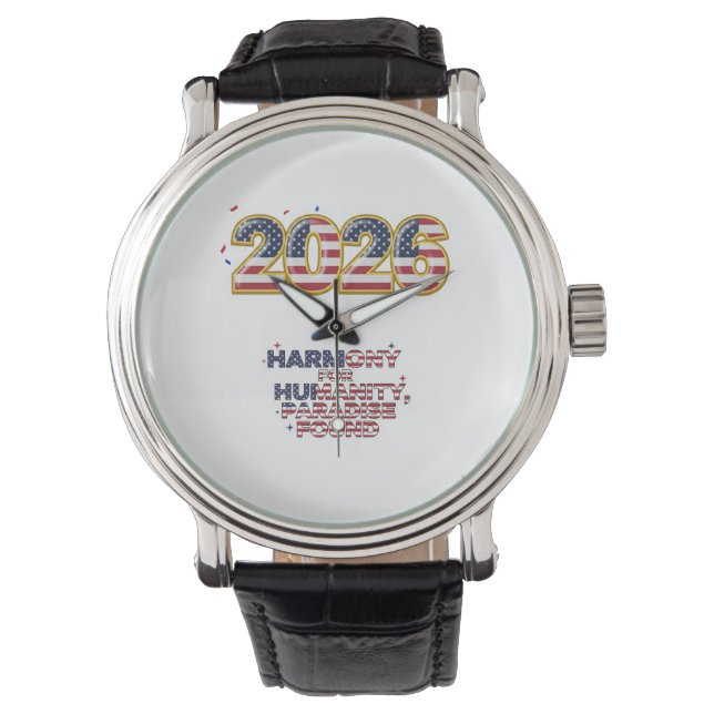 Patriotic Peace Decal Horloge (Voorkant)