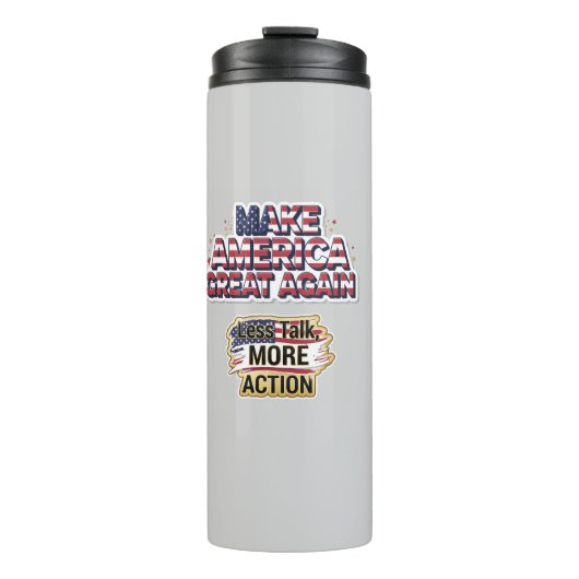 Patriotic Peace Decal Thermosbeker (Voorkant)