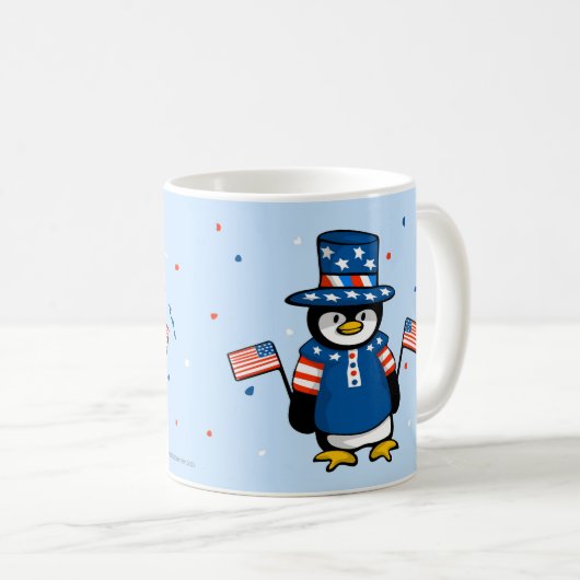 Patriotic Penguin Koffiemok (Voorkant rechts)