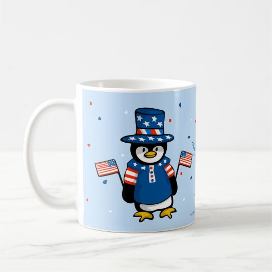 Patriotic Penguin Koffiemok (Links)