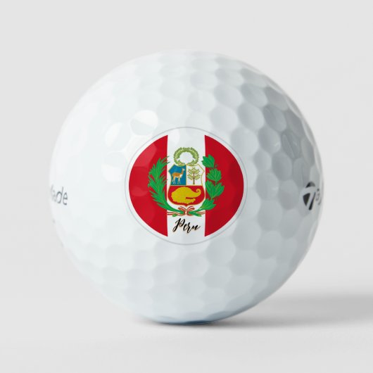 Patriotic Peruvian Flag Golf Balls, Peru Golfballen (Voorkant)