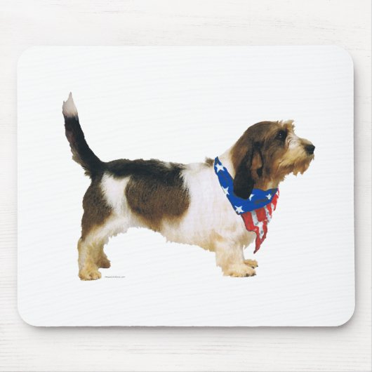 Patriotic Petit Basset Griffon Vendeen Muismat (Voorkant)