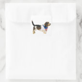 Patriotic Petit Basset Griffon Vendeen Vierkante Sticker (Tas)