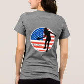 Patriotic Pickleball T beroemd gemaakt door Pickle Tri-Blend Shirt (Achterkant)