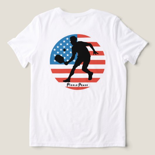 Patriotic Pickleball T-shirt van Pickle Peace (Design achterkant)